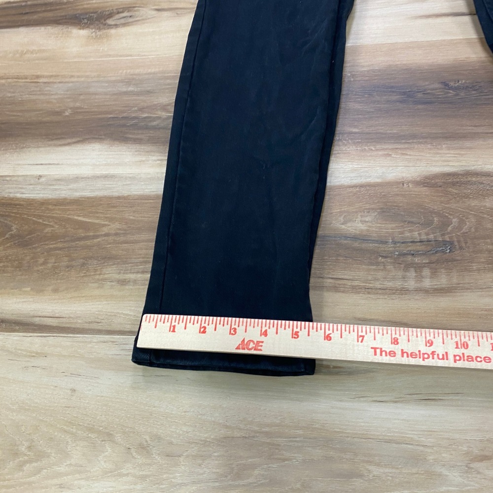 Zara Denimwear Pants 36 Slim Chino Trousers Cotton Stretch Black - Picture 8 of 8